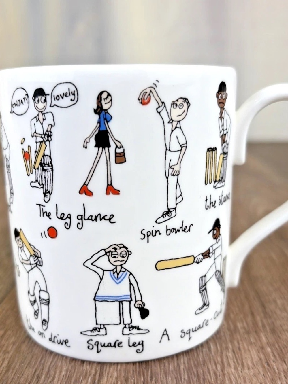 Fun Novelty Tyrrell Katz Art of Cricket Coffee Tea Mug McLaggan Smith Scotland